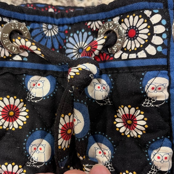 Vera Bradley Night Owl Quilted Drawstring Backpack 100% Cotton Made in USA EUC - Picture 4 of 9